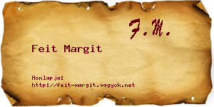 Feit Margit névjegykártya